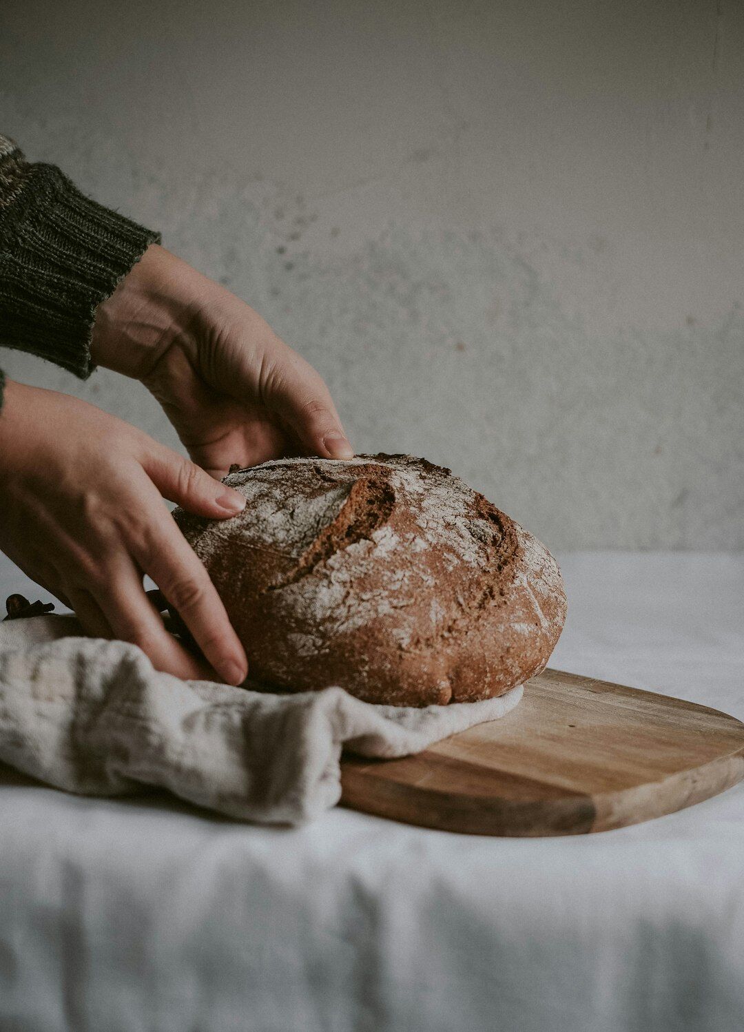 baking traditional bread