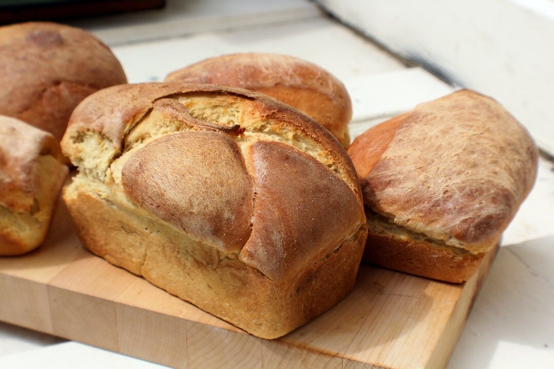 freshly baked homemade bread loaf
